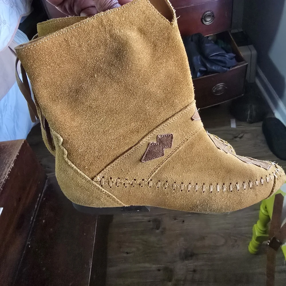 Vintage Leather Fringe Cowboy Boots by Clicks - Picture 2 of 5